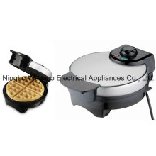 Elétrico 4 fatias belga de waffles, escovado revestimento inoxidável de aço, Non-Stick